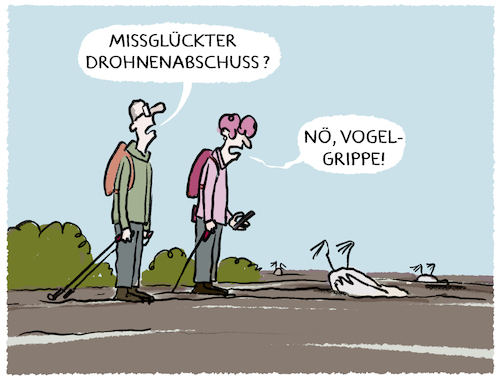 Vogelgrippe breitet sich aus... (medium) Cartoon: Vogelgrippe breitet sich aus... (medium) by markus-grolik tagged vogelgrippe,ausbreitung,gefluegel,keulung,epidemie,natur,bedrohung,drohne,drohnenabschuss,vogelgrippe,ausbreitung,gefluegel,keulung,epidemie,natur,bedrohung,drohne,drohnenabschuss