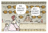 Cartoon: ... (small) by markus-grolik tagged donut,denglisch,englisch,do,not,hendl,hähnchen,fleisch,gebäck,cartoon,grolik