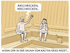 Cartoon: Abschreckung... (small) by markus-grolik tagged abscheckung,waffen,kalter,krieg,westen,ostblock,nostalgie,glorifizierung,sauna,generationen,opa,gen,bommer,weltlage,kriege