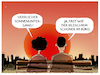 Cartoon: Afterwork... (small) by markus-grolik tagged sonnenuntergang,bildschirmschoner,bildschirm,monitor,mann,frau,romantik,arbeit,buero,afterwork,digital,kitsch,kitschig