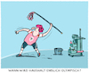 Cartoon: Alltag und Olympia... (small) by markus-grolik tagged olympia,sport,hochleistungssportler,paris,ioc,disziplinen,goldmedaille,haushalt,sportarten