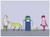 Cartoon: At the dog-docking-station... (small) by markus-grolik tagged dog,docking,robodog,pets,haustiere,zukunft,hund,technologie,robotik,hundebesitzer,bostondynamics