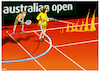 Cartoon: ...australisches Finale... (small) by markus-grolik tagged buschfeuer,australien,umwelt,klimawandel,co2,kohle,kohleabbau,melbourne,sydney,sport,erde,weltklima,umweltkatastrophen,tennis