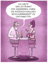 Cartoon: ...dating-sprech... (small) by markus-grolik tagged mann,frau,beziehung,dating,date,kennenlernen