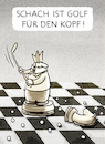 Cartoon: Denksport (small) by markus-grolik tagged schach,denksport,sport,golf,schachspiel