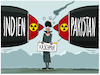 Cartoon: Kaschmir-Konflikt eskaliert (small) by markus-grolik tagged kaschmir,indien,pakistan,atommacht,konflikt,atomwaffen,krieg,atombombe