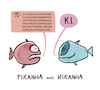 Cartoon: K.I. Piranha (small) by markus-grolik tagged piranha,kuenstliche,intelligenz,zahl,pi,unendliche,zahlreihe,unendlichkeit,berechung,mathematik,welt,mensch,technik