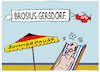 Cartoon: Klingbeils Urlaubsgrüße... (small) by markus-grolik tagged verfassungsrichterwahl,brosius,gersdorf,sommerpause,merz,spahn,klingbeil,cdu,csu