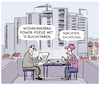 Cartoon: Nachverdichtet... (small) by markus-grolik tagged bau,bauen,nachverdichtung,wohnungsmangel,mieten,wohnungskrise,wohnung,stadtbild,hochhaus,villenviertel,urbanisierung,stadt