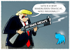 Cartoon: Schiessbefehl (small) by markus-grolik tagged trump,fake,news,schiessbefehl,usa,minneapolis,rassismus,twitter,randalieren,social,cnn,us,fox,amerika,demokratie,polizei