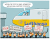 Cartoon: Streik... (small) by markus-grolik tagged lufthansa,verdi,bodenpersonal,flughafen,piloten,gewerkswchaft,streik,airport,deutschland,reisen