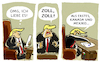 Cartoon: Trumps Zollankündigungen (small) by markus-grolik tagged donald,trump,zoll,usa,us,praesident,kanada,mexiko,china,handelskrieg,wirtschaft