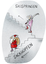 Cartoon: Vierschanzen-Tournee ruft (small) by markus-grolik tagged wintersport,skispringen,weihnachten,vorbei,tv,sport,vierschanzen,tournee