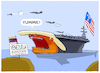 Cartoon: War on drugs... (small) by markus-grolik tagged trump,maga,us,usa,venezuela,madura,drogen,rohstoffe,öl,flugzeugträger,imperialismus