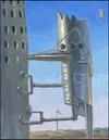 Cartoon: Robo-pecker (small) by greg hergert tagged wind,power,woodpeckers,big,oil