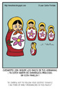 Cartoon: Warning (small) by Juan Carlos Partidas tagged matryoshka,daughters,daughter,pregnant,pregnancy,warning,shame,upset,mother,kids,example