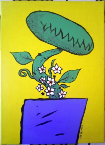 Cartoon: Carnivora (medium) by Ivan Retamas tagged plants,flowers