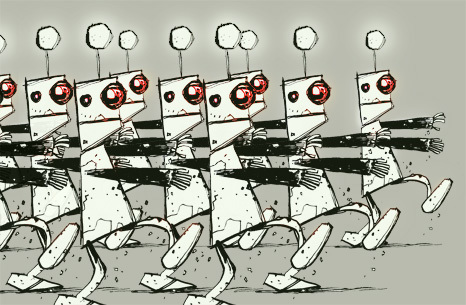 Cartoon: Robots romeria (medium) by Ivan Retamas tagged robots,romeria