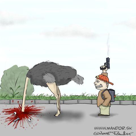 Cartoon: Evil minded (medium) by Mandor tagged camel,bird,evil,kid