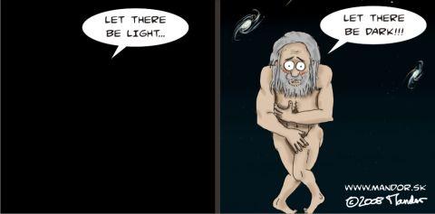 Cartoon: Genesis (medium) by Mandor tagged god,genesis,let,there,be,light