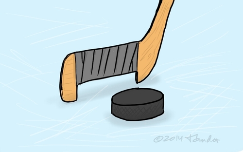 Cartoon: Hockey (medium) by Mandor tagged hockey,stick