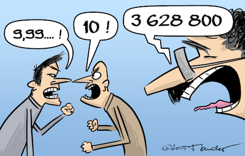 Cartoon: Math fight (medium) by Mandor tagged math2022