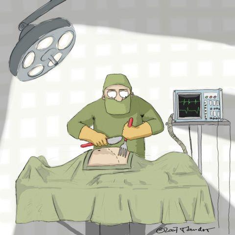Cartoon: Surgery (medium) by Mandor tagged doctor,surgery