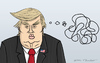 Cartoon: Trump thinking (small) by Mandor tagged donald trump