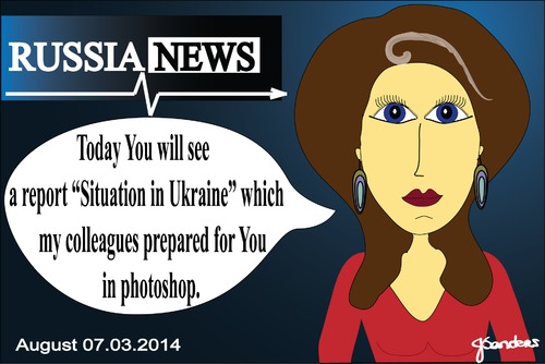Cartoon: Russian propaganda (medium) by JSanders tagged russia,ukraine,ukraina,cremea,krym,putin,propaganda