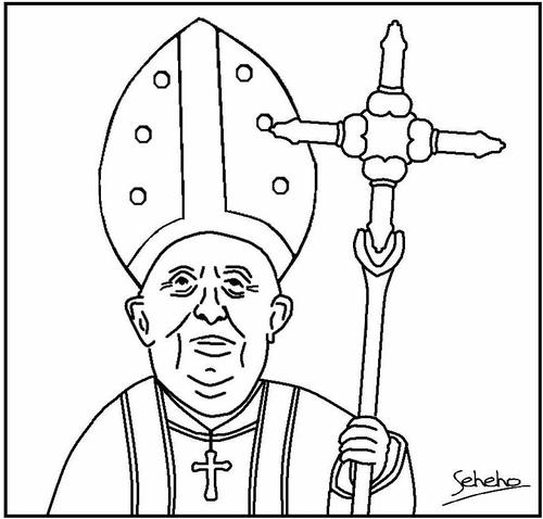 Cartoon: BENEDICT XVI (medium) by Thamalakane tagged pope,benedict,vatican,condoms,scepter