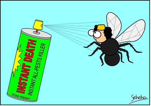 Cartoon: no fly zone (medium) by Thamalakane tagged no,fly,zone,libya,gadaffi