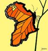 Cartoon: AFRICA THE BEAUTIFUL (small) by Thamalakane tagged africa butterfly monarch insect