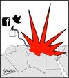 Cartoon: ARABIAN REVOLUTION (small) by Thamalakane tagged arabian revolution facebook twitter