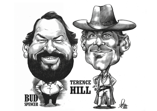 Cartoon: Bud Spencer  Terence Hill (medium) by Szena tagged bud,spencer,terence,hill,actor,italian