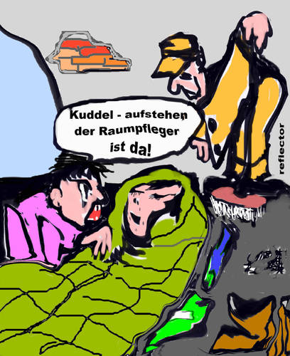 Cartoon: Unter der Brücke (medium) by reflector tagged sandler,penner