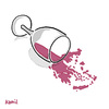 Cartoon: glass of greek wine (small) by Kamil tagged greece,griechenland,wine,wein