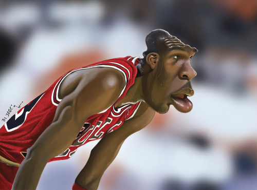 Cartoon: Michael Jordan (medium) by jaime ortega tagged michael,jordan