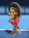 Cartoon: Serena Williams (small) by jaime ortega tagged serena williams