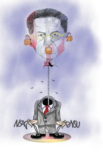 Cartoon: Maaßen (medium) by petwall tagged maaßen,bfv,ballon,nsu,nsa,verfassungsschutz,gefahr,schwätzer,agent