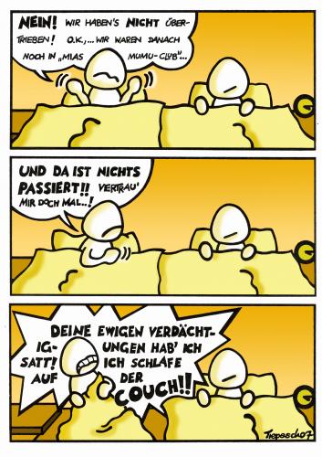 Cartoon: Jeder Samstag II (medium) by Marcus Trepesch tagged samstag
