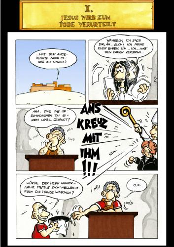 Cartoon: Passion Part 10 (medium) by Marcus Trepesch tagged jesus,passion,religion,funnies