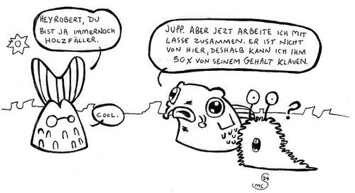 Cartoon: The Robert Fischkopp Story I (medium) by Robert Fischkopp tagged fisch,kopf,robert,thorsten,katze,schwanz,lasse
