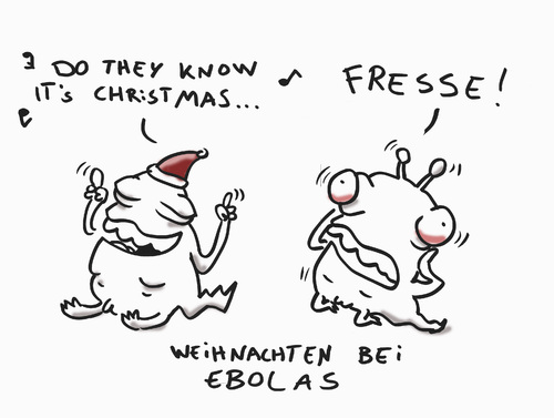 Cartoon: Do They Know It is Ebola (medium) by Ludwig tagged ebola,band,aid,geldoff,campino,afrika,africa,virus