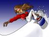 Cartoon: Boarderqueen (small) by Michael Böhm tagged snowboard,sports,girl,snow,fun,speed,winter