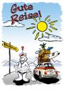Cartoon: Gute Reise Eisbaer (small) by Michael Böhm tagged bear,car,sports,farewell,road,map,humour