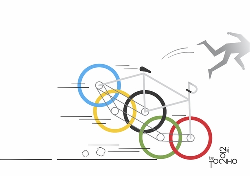 Cartoon: Cycling (medium) by Tonho tagged olympics,bike,cycling,olympia