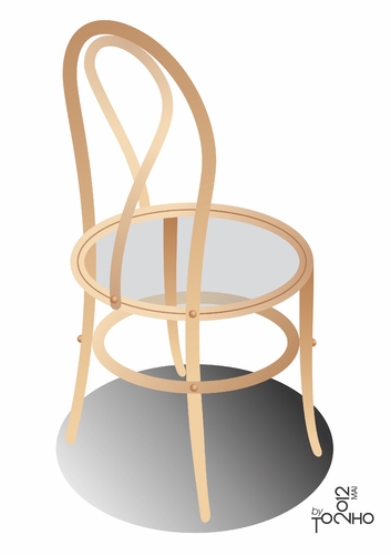 Cartoon: Es.Chair THONETonho (medium) by Tonho tagged chair,thonet,escher