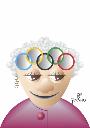 Cartoon: Queen (medium) by Tonho tagged crown,queen,olympic