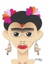 Cartoon: Frida Kahlo (small) by Tonho tagged kahlo