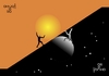 Cartoon: Sisyphus day and night and day . (small) by Tonho tagged sisyphus,night,day,legend,punishment,sisifo